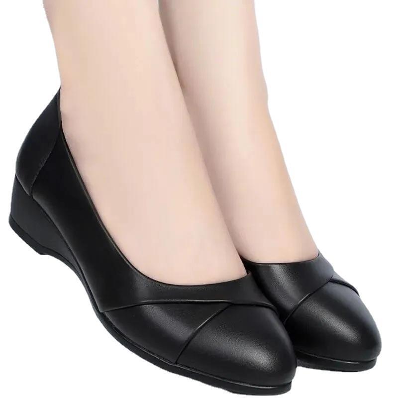 Женские мягкие кожаные нескользящие удобные туфли