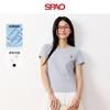 Женская укороченная футболка SPAO с круглым вырезом, облегающего кроя