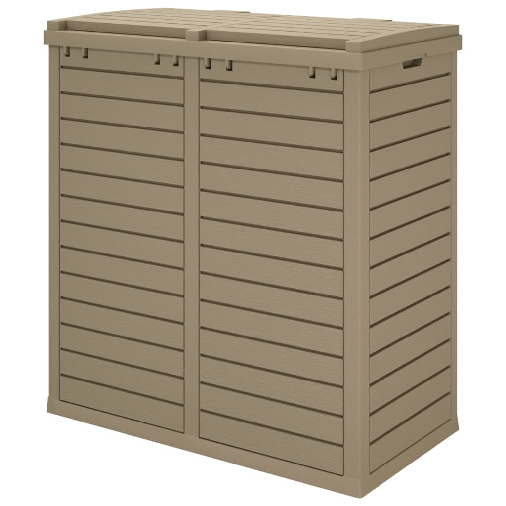 Outdoor Trash Can Light Brown 78 x 41 x 86 cm Polypropylene