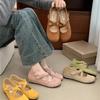 Round Head Single Shoes Women's 2025 Fashion Sense Shallow Mouth French Shoes Spring New French Style with Mary Jane Women's Shoes