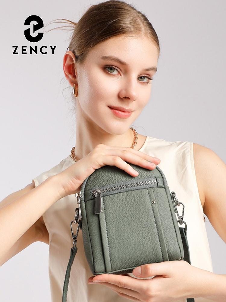Zency Настоящая кожаная Модная Сумка Женская Летняя Маленькая Сумка через плечо