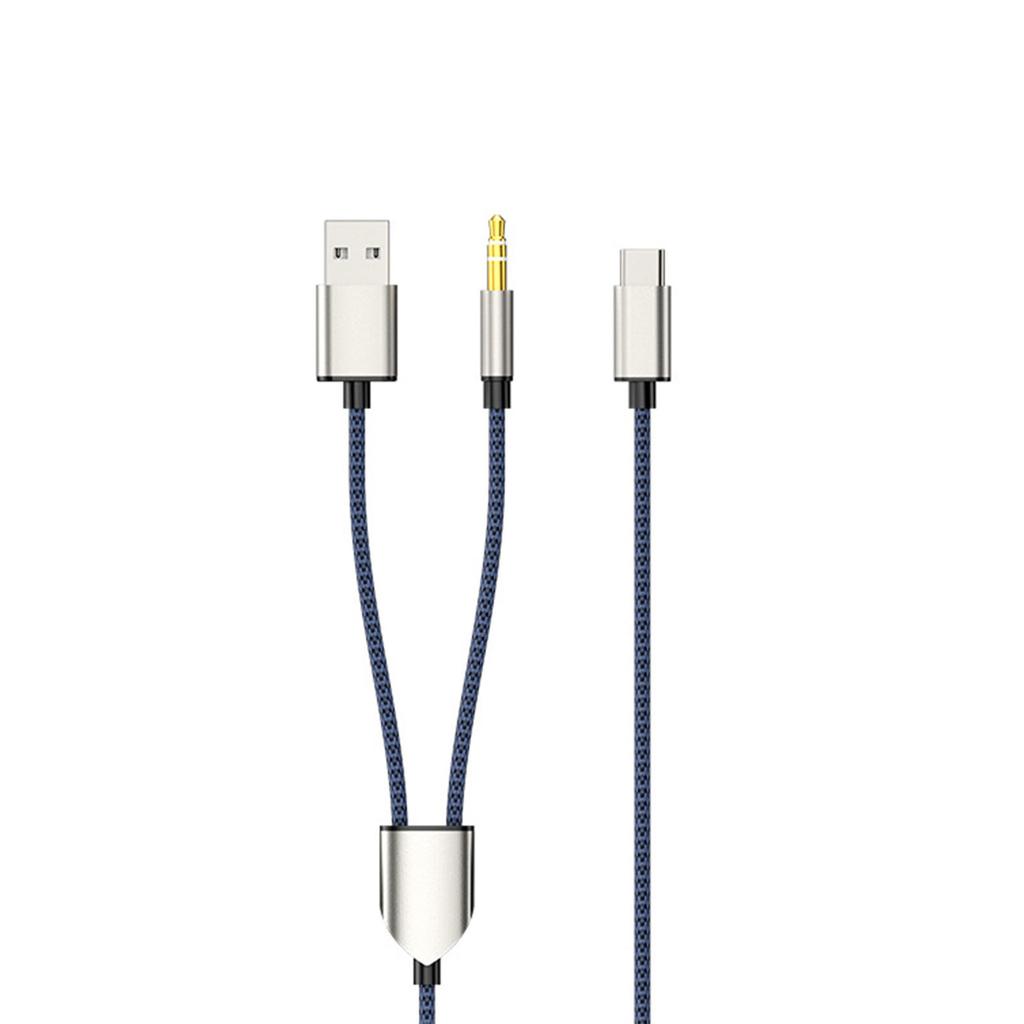 Кабель Type-C длиной 120 см/3,9 фута, кабель AUX 3,5 мм, 2-в-1, аудиокабель для зарядки, поддержка автомобильной стереосистемы/динамиков/гарнитуры