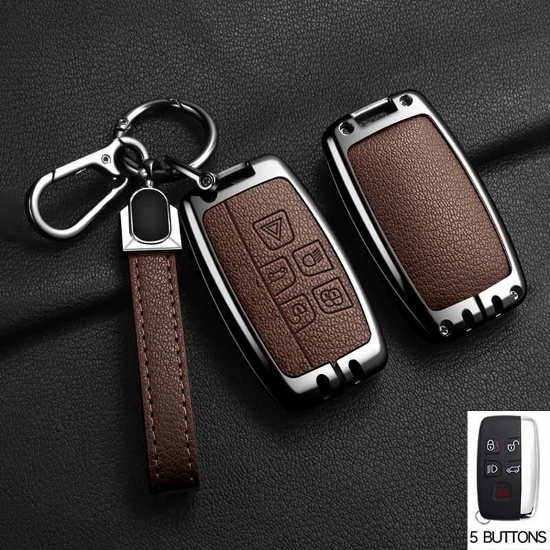 Zinc Alloy Leather Car Key Case Cover For Jaguar Xf Xj Xe S-Type F-Type X-Type F-Pace I-Pace E-Pace Android Xfr Xkr Accessories