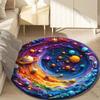 Multiple sizes Colorful space planets art Print Round Carpet Living Room Bedroom Table Chair Sofa Decorative Carpet Luxury gifts