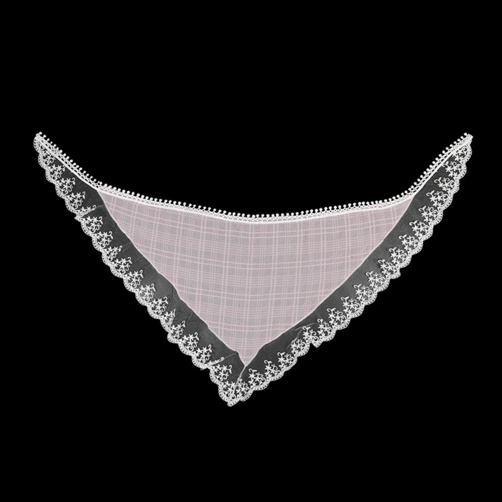 Retro Lace Headband Print Hair Scarf Triangle Headscarf Hair Bands for Womens Girl Fashion Sweet Kerchief