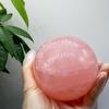 Star Rose Quartz Crystal Natural Carefully 88mm 878g Natural Crystal Raw Feng Good Love and Relationship Guardian Home New Ornament [TANAKA YA] Ball,