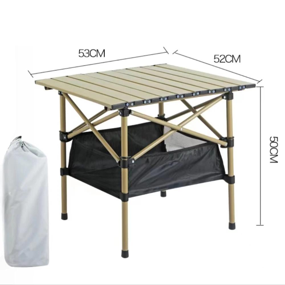 Outdoor Folding Long Table Portable Storage Universal Camping Space Saving Desk Easy To Install with Net Sturdy and Stable Table