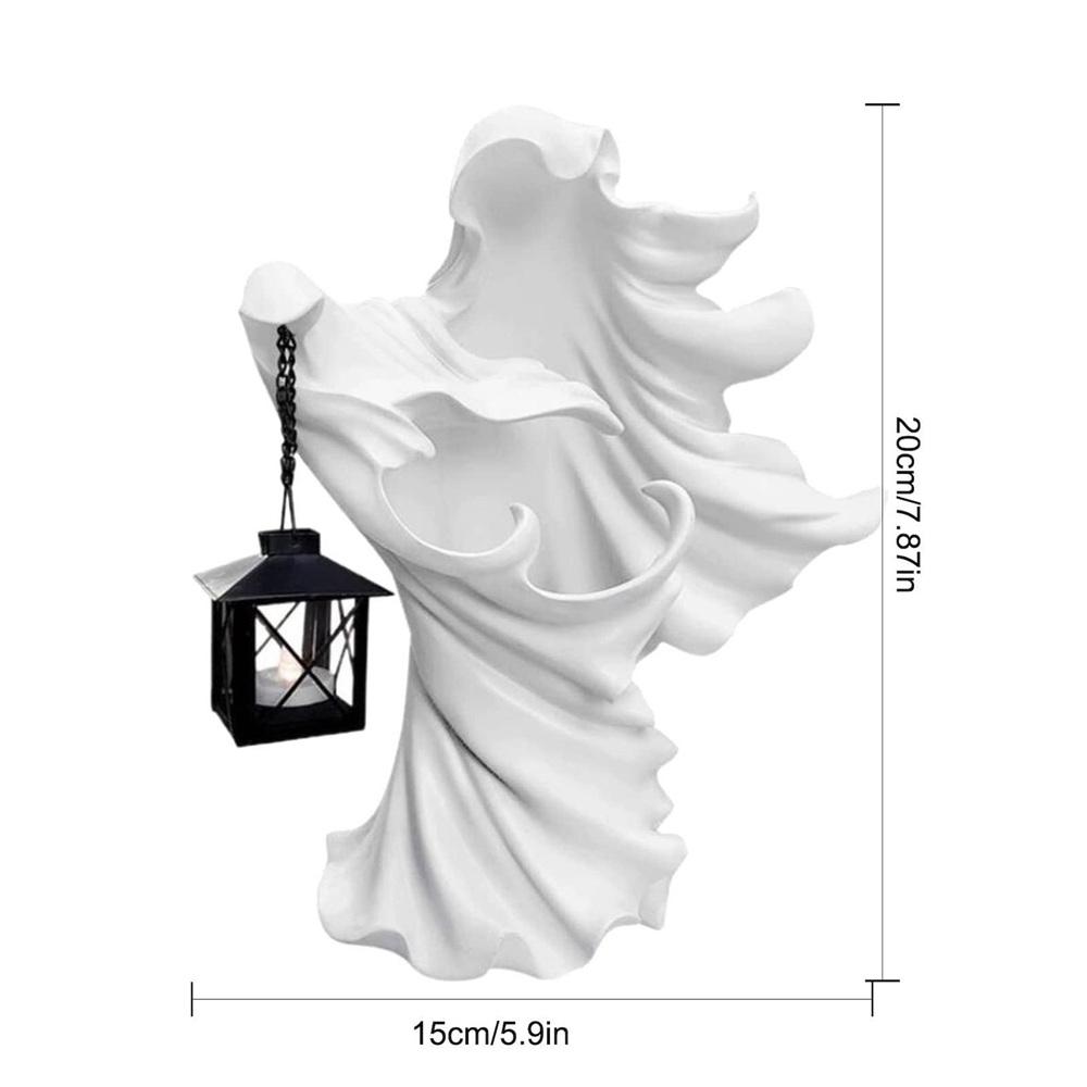 Фонарь Призрак Посланник Ада Призрак с фонарем Ведьма Украшение Лампа Смола