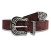 Doffsept Flower Western Suede Belt In Brown