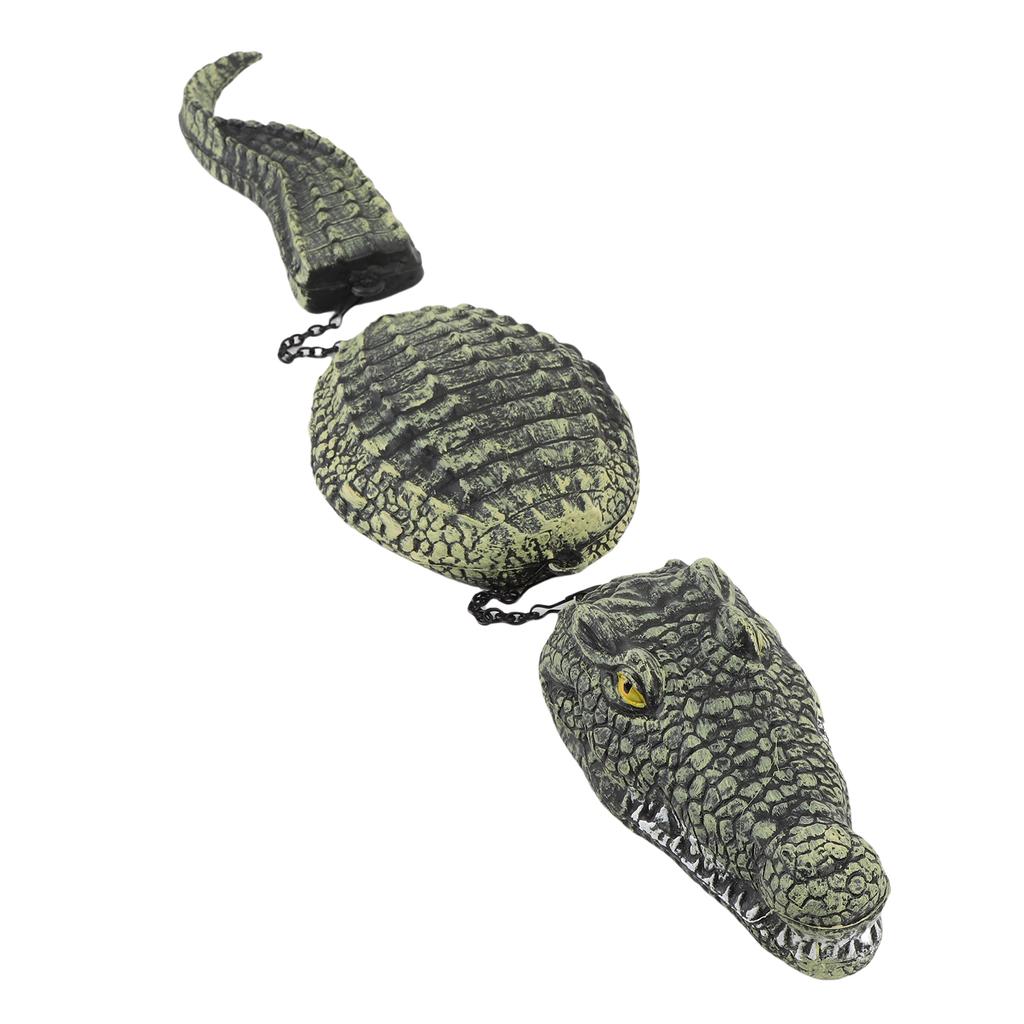 Simulated Floating Crocodile Decoy 3 Segment Plastic Multifunctional Floating  Sculpture Fade Proof for Garden Pool
