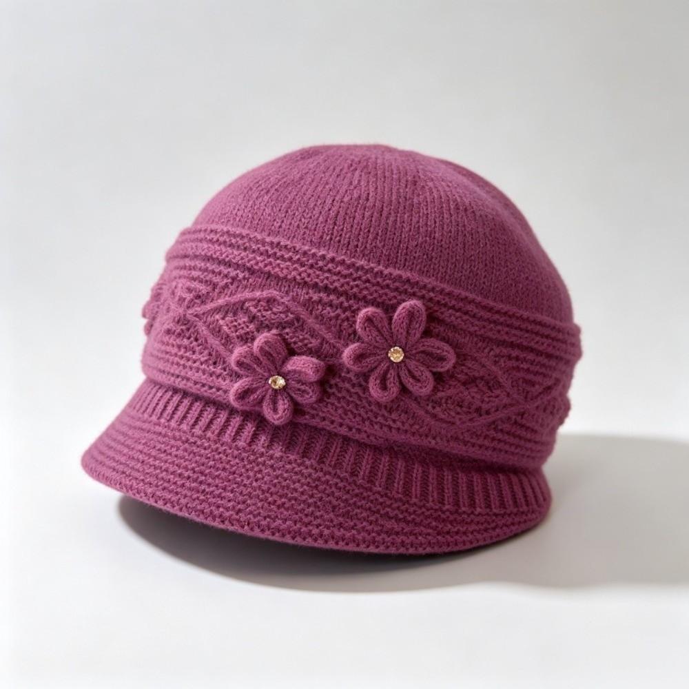 Thickened Mom Knit Hat Fleece Lined Fisherman Hat Gift Ready Warm Winter Hat  Winter Commuting
