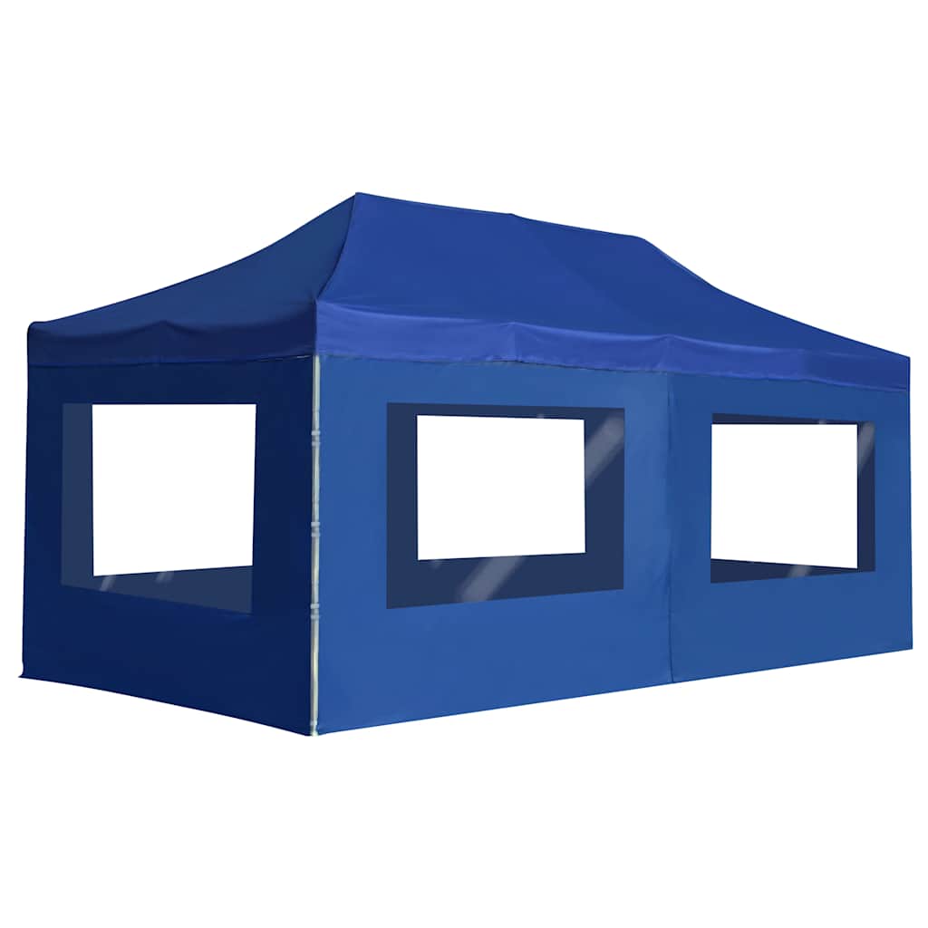 Professional Folding Party Tent with Walls Aluminum 6*3 m Blue
