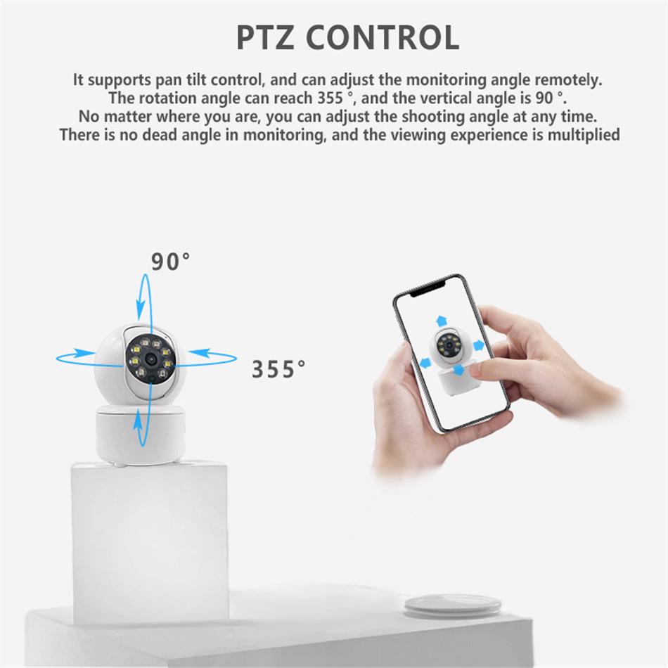ICSee Двухспектральная 360° PTZ HD WiFi Камера с Мобильным Приложением Удаленного Доступа, День/Ночь Полный Цвет, 3 Мп