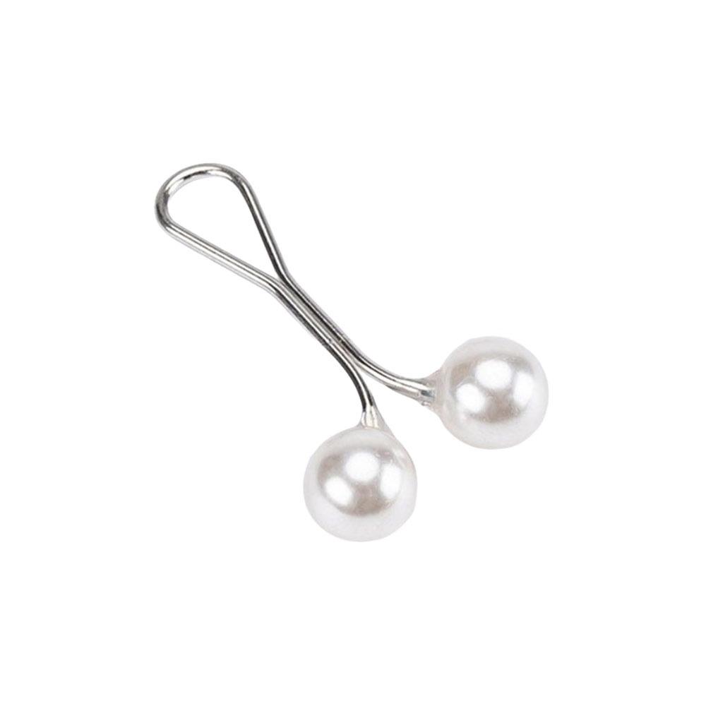 High Quality U-Shaped Pearl Brooch Fixed Straps Adjustable Collar Clip Scarf Pin Anti Slip DIY Sewing Brooches Dress Decoration