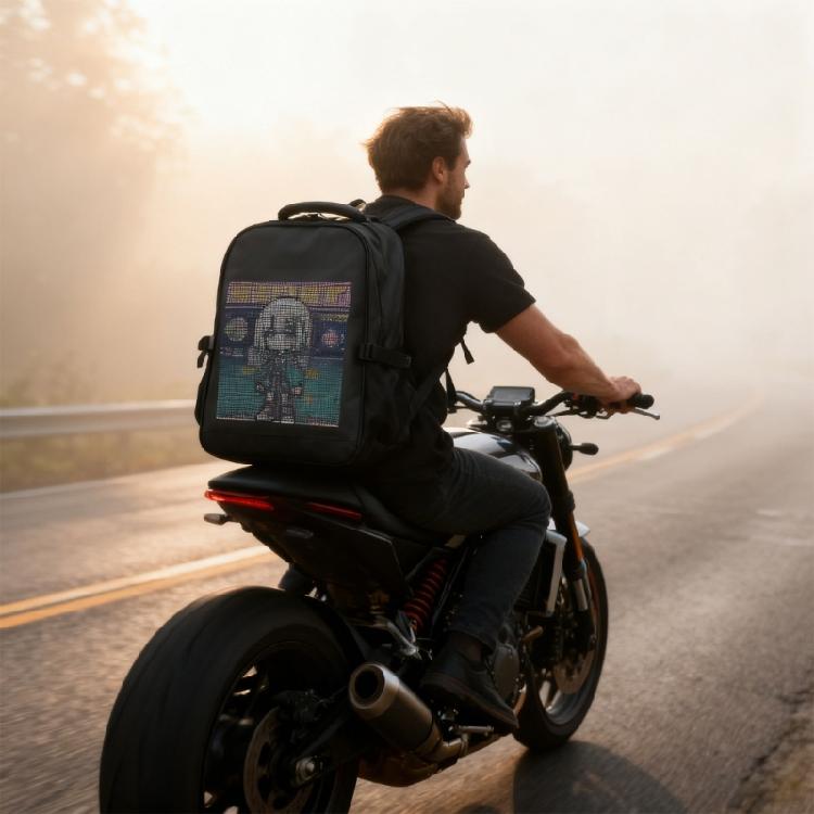 Светодиодные Рюкзаки Многофункциональные Рюкзаки для Ноутбука Мотоциклетные Рюкзаки со Светодиодным Дисплеем Модные Рюкзаки DIY для Повседневного Использования
