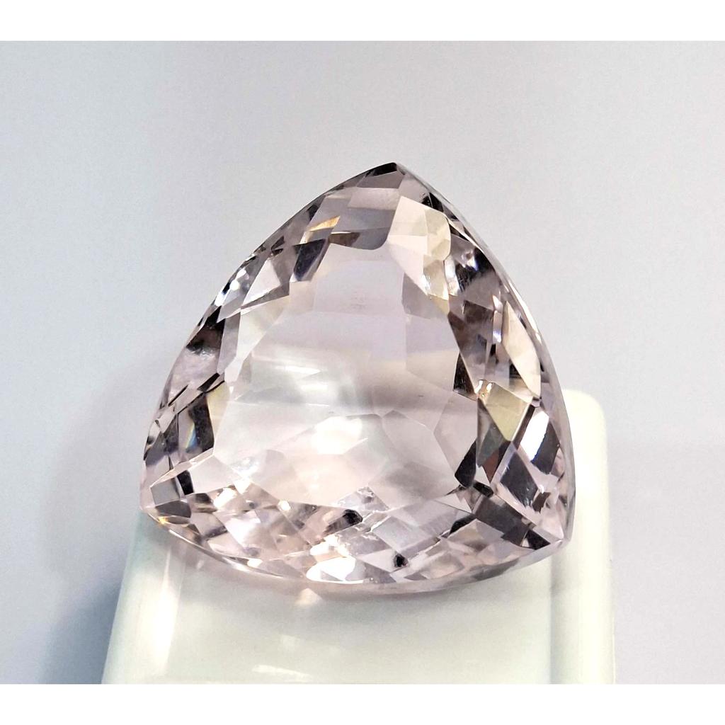 Trillion Cut Lab Created Pink Topaz 62-64 Ct Fabulous Certified Loose Gemstone