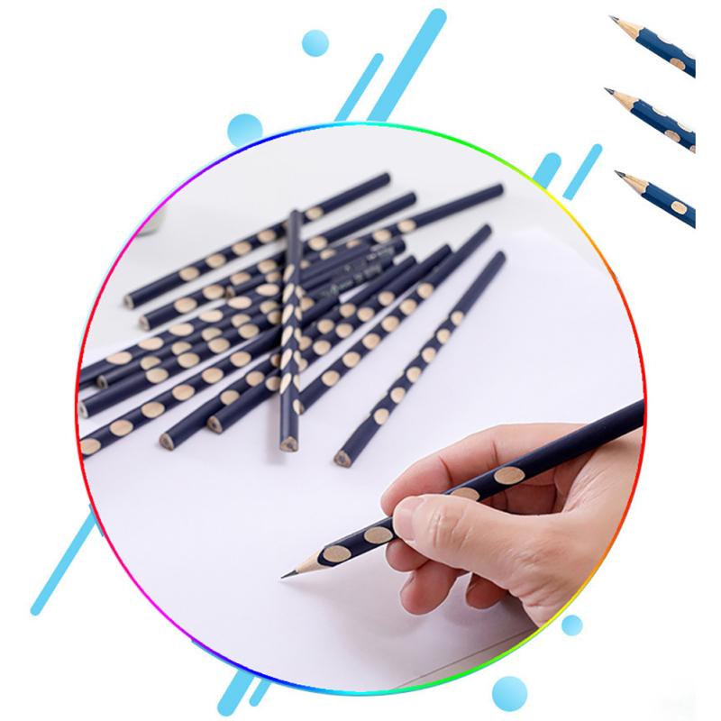 30 шт. деревянных карандашей 2B с отверстием, треугольная ручка, стержень, инструмент для коррекции, канцелярские принадлежности для студентов
