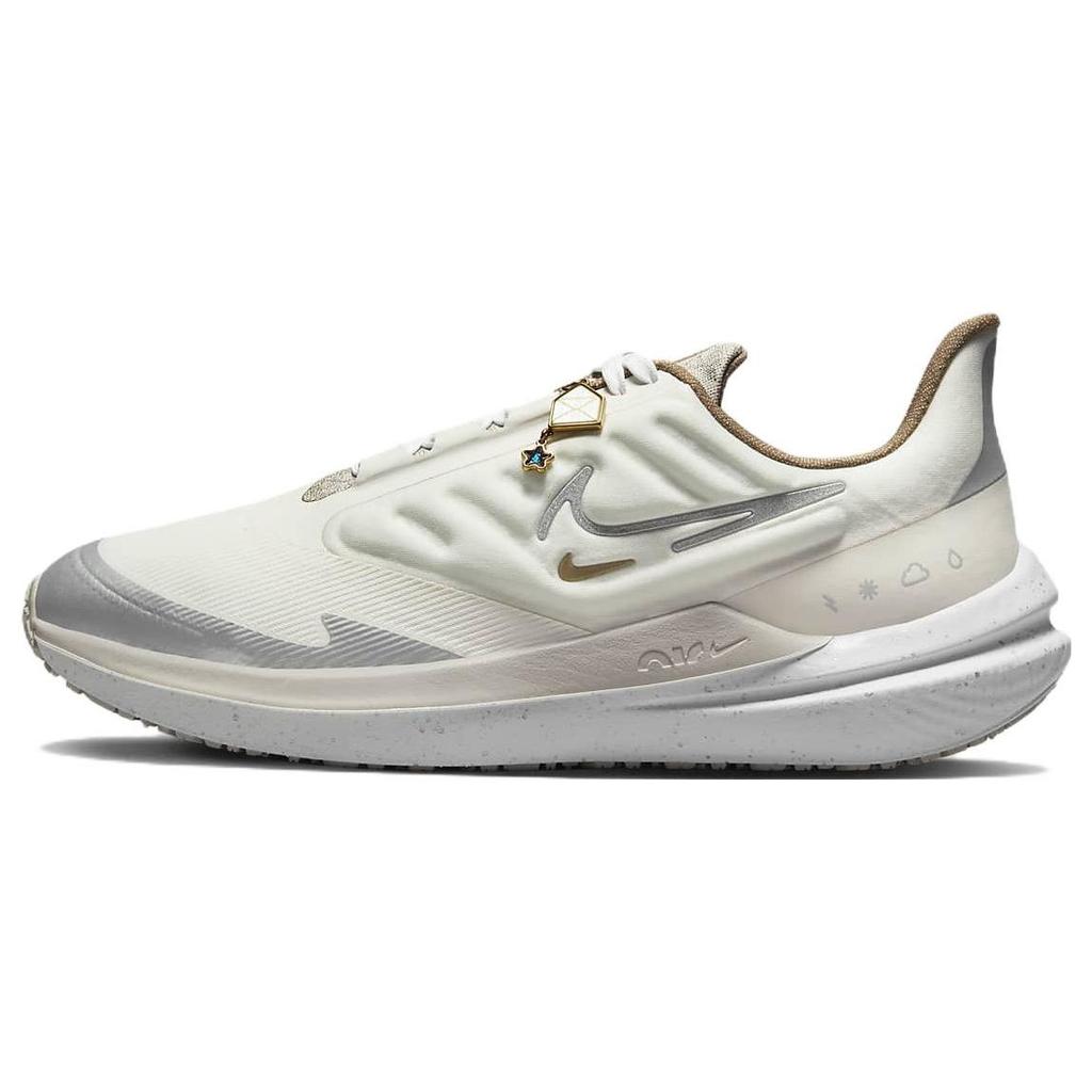 Nike Air Winflo 9 Shield Bling Women Sneakers Cream Sail Metallic-Silver FB1863-101