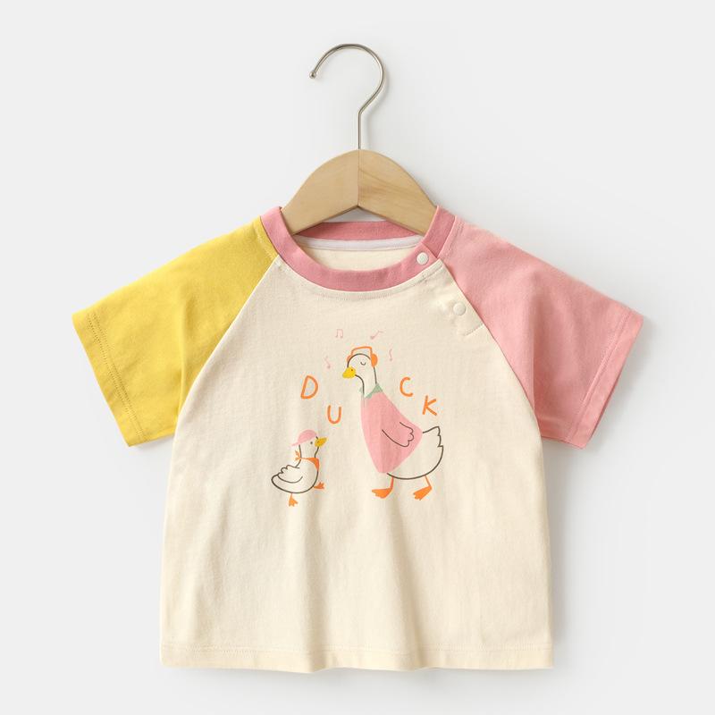 Baby Clothes Casual Short-sleeved T-shirts Summer Clothes Boys Girls Baby Children Children Summer Half-sleeved Tops