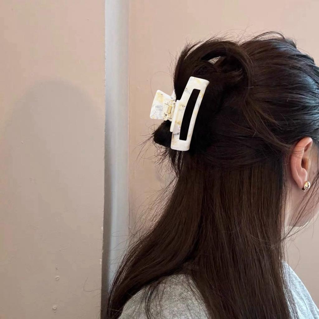 1 шт. Женская прямоугольная заколка для волос из ацетата желеобразного цвета для повседневной носки, для использования на волосах любого размера и длины, милая и симпатичная, для отпуска