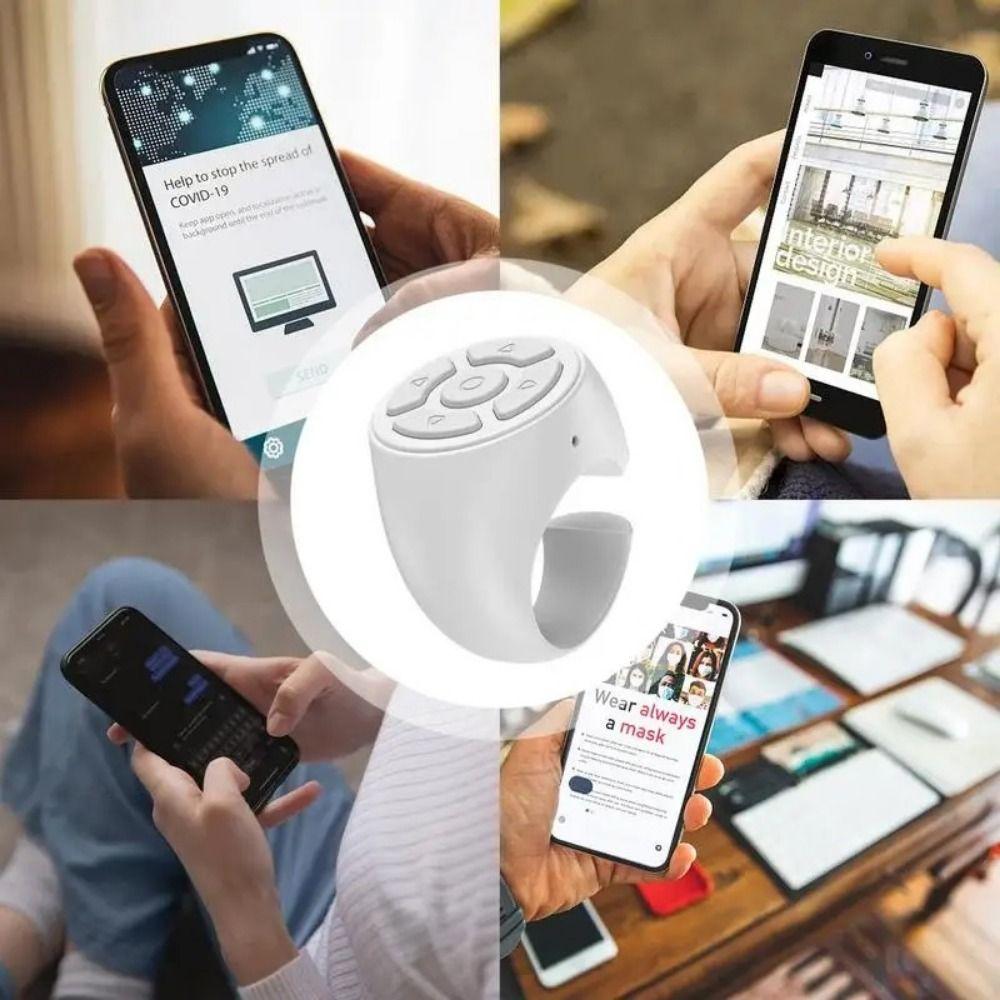 Беспроводной пульт дистанционного управления с кольцом Портативный прокрутчик страниц Перелистывание страниц Bluetooth Кнопка мультимедиа Автомобиль