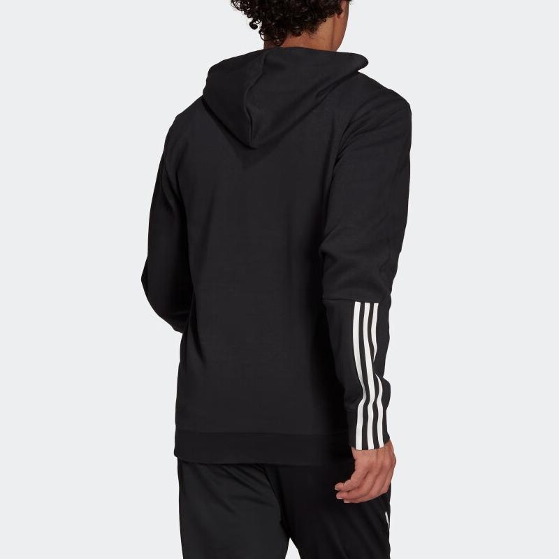 adidas Толстовки Мужские Черные С Капюшоном Умеренный Кардиган GS1581