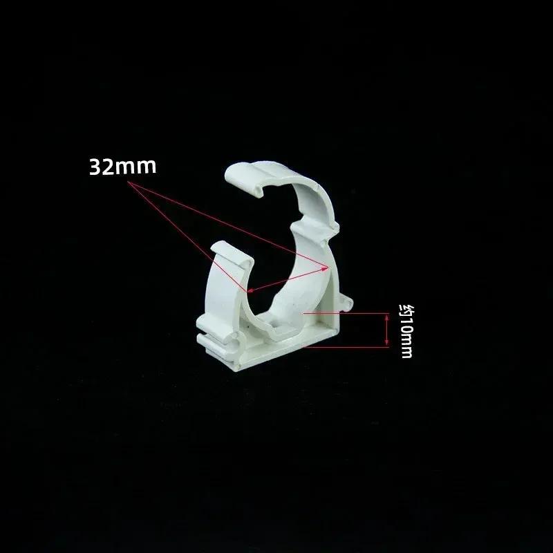20pcs Plastic PPR Clamp Holder For Water Pipe Tube Fittings With Cover Diameter 16mm 20mm 25mm 32mm