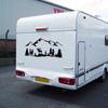 Car Stickers For Motorhome Horsebox Caravan RV Camper Van Outdoors Graphics Moose Trees Forest Mountain Silhouette Decor Decal