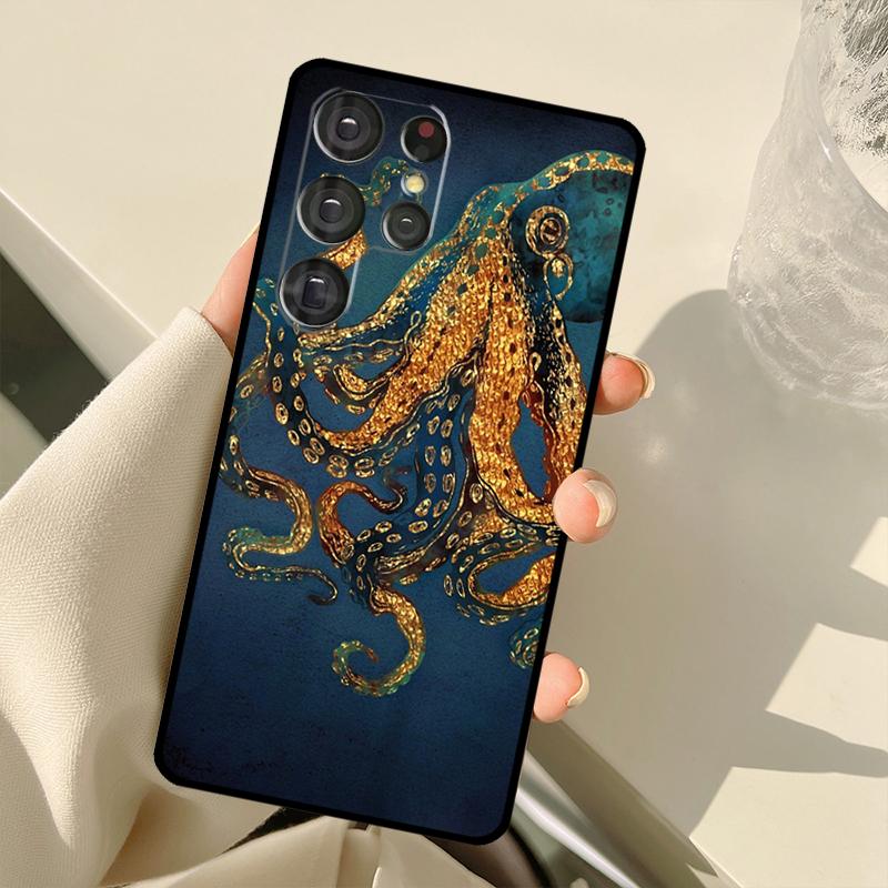 Чехол в океаническом стиле с осьминогом для Samsung Galaxy S23 S22 S21 Ultra Note 20 S8 S9 S10 Note 10 Plus S20 FE S21 FE