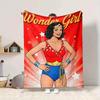 1pc Wonder Girl, superhero Flannel Throw Blanket Soft, Warm & Cozy for Couch, Bed, Office, and Travel Versatile All Season Gift, Christmas present
