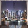 Cyberpunk City Sky Blackout Window Curtains For Kids Bedroom Living Room Bathroom Kicthen Door Home Hall2Pieces High Shading New