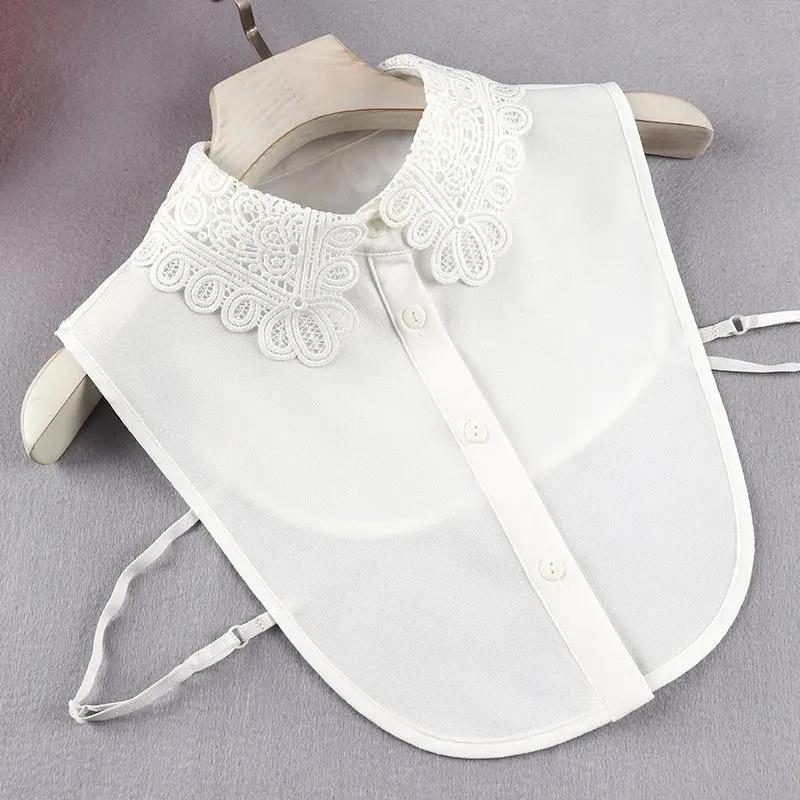 24 Styles Female Chiffon Fake Collar for Women Blouse Shirt False Collar Ladies Lapel Detachable Collar Female Decorative