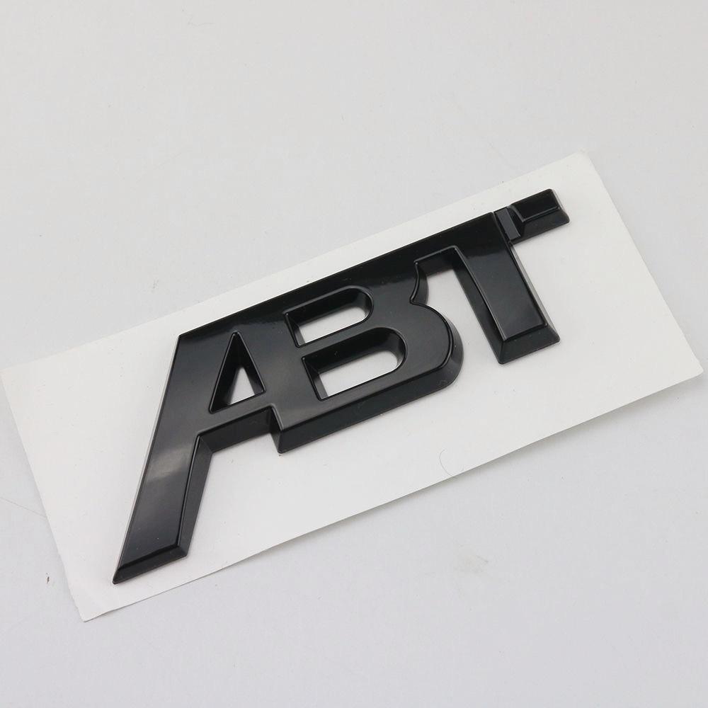 3D ABS ABT Sticker Car Rear Trunk Letter Logo Badge For A3 A4 A5 A7 A7 Q3 Q5 Q7 TT RS6 RS3 Accessories