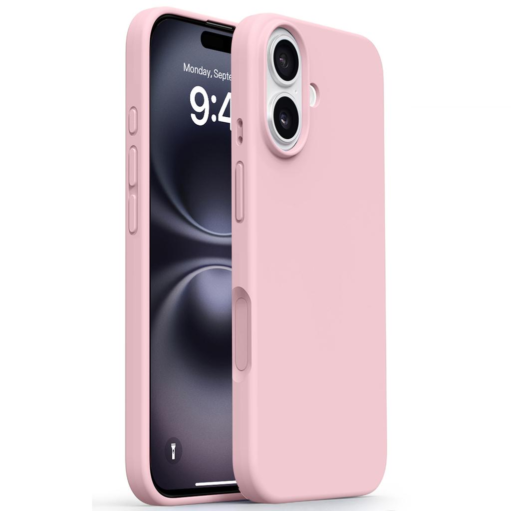 Чехол для iPhone 16 с мягкой подкладкой из микрофибры, жидкий силикон+ПК, чехол для телефона