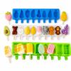 8 Cavity Cartoon Popsicle Silicone Mold Cute Animal Fruit Ice Cream Mould for DIY Homemade Popsicle Reusable Kitchen Gadget 6