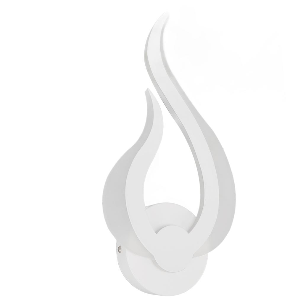 LED Wall Light Flame Shaped Simple Design Acrylic Aluminum Alloy Wall Sconce for Study Corridor