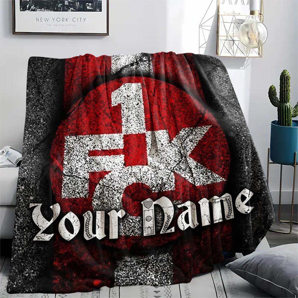 1PC Cross Symbol Custom Name Patterned Flannel Blanket Suitable For All Seasons For Home Decor Warmth And Comfort Gifts Holiday Present
