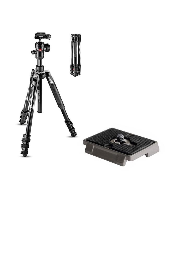 Manfrotto Smartphone Clamp Included Befree Advance Aluminum L Tripod Kit Black Maximum Height 151cm Storage Height 40cm Weight Capacity 9kg Ball Head