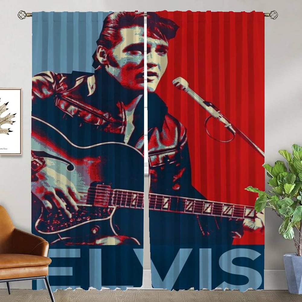 E-Elvis кухонные шторы для камеры современные шторы для гостиной 2 шт. абажуры перегородка украшение на Хэллоуин затемняющие шторы