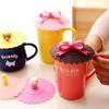 Silicone Cup Lid With Bowknot Doll Ceramic Cup Lid