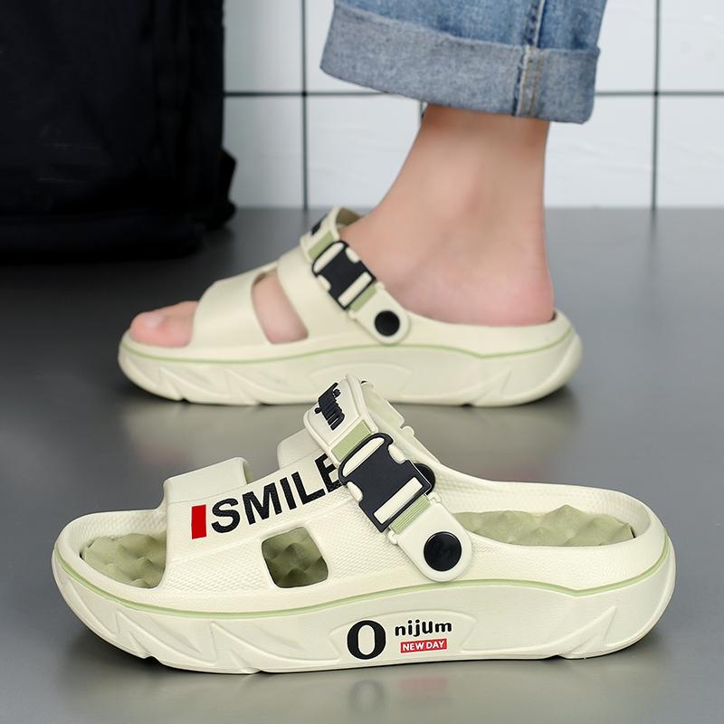 2025 Новые мужские массажные тапочки для дома и улицы, сандалии, пляжные, удобные, мягкие, сандалии, повседневная обувь для мужчин и женщин, домашние тапочки