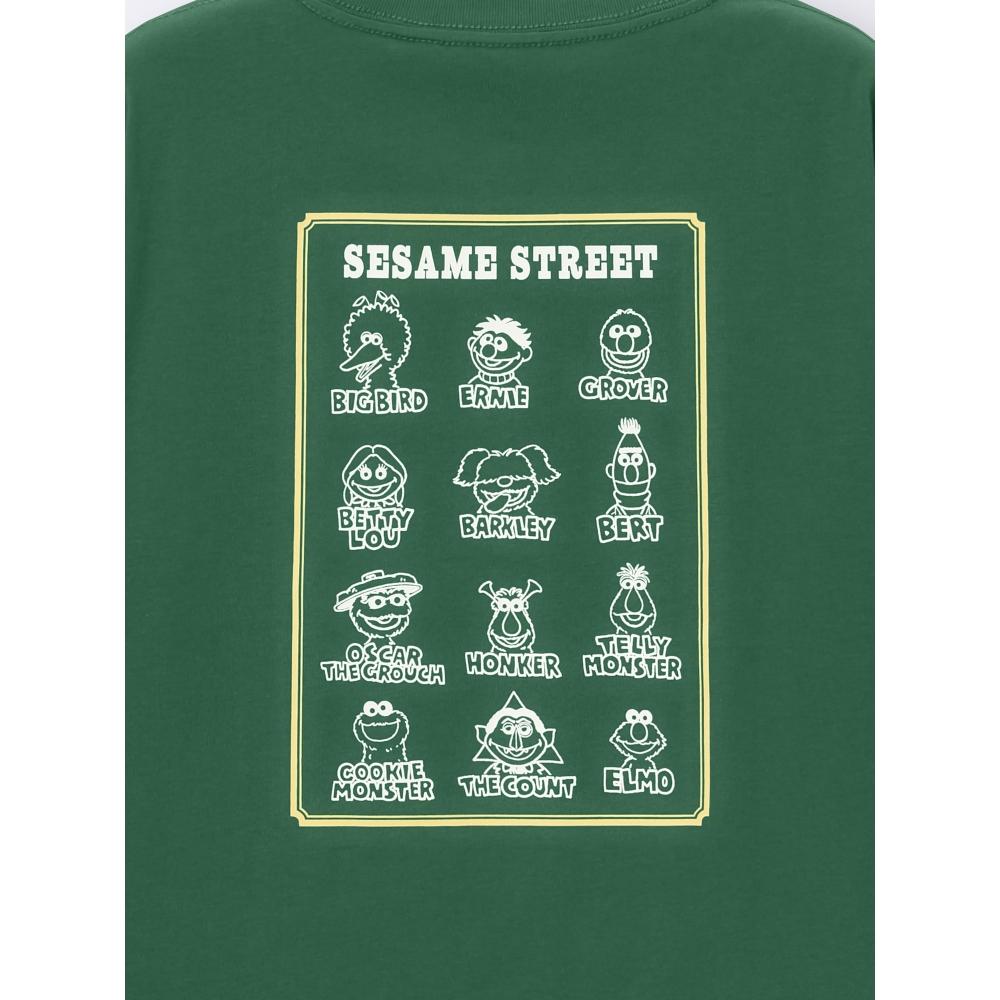 GU by Uniqlo Детская футболка-поло унисекс с рисунком Sesame sT