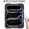 For iPad Pro 11 (2024) Case PC+Silicone Kickstand Tablet Cover with PET Screen Film
