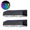 Dual Lens Solar Lights Magnetic Wall Wash Light, Waterproof Outdoor Fence Lamp with RGB Long Lasting Lamps & Warm White, 12H Battery, Easy Mount