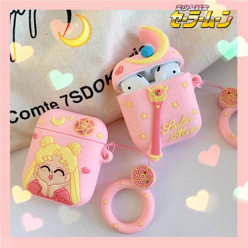 Sailor Moon AirPods Pro Case 1/1 Generation Apple Wireless Bluetooth Headset Case Cartoon Female