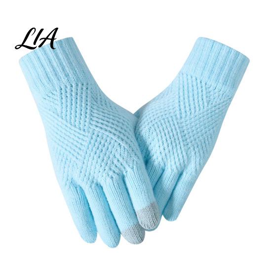 Conductive Fingertip Gloves for Smartphone Knitted Touchscreen Men Women, Winter Warm Thermal Gloves, Thickened Essentials Sub Zero Weather