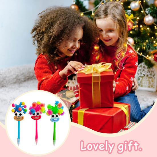 Милые мультяшные ручки Детские ручки с фигуркой большого рта Шариковая ручка Ассорти цветов Роллерная ручка Забавный подарок для мальчиков и девочек на дни рождения и праздничные вечеринки