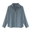 Chiffon Shirt Women's Spring and Autumn Loose Plus Size Blouse Long-sleeved Professional OL Shirt