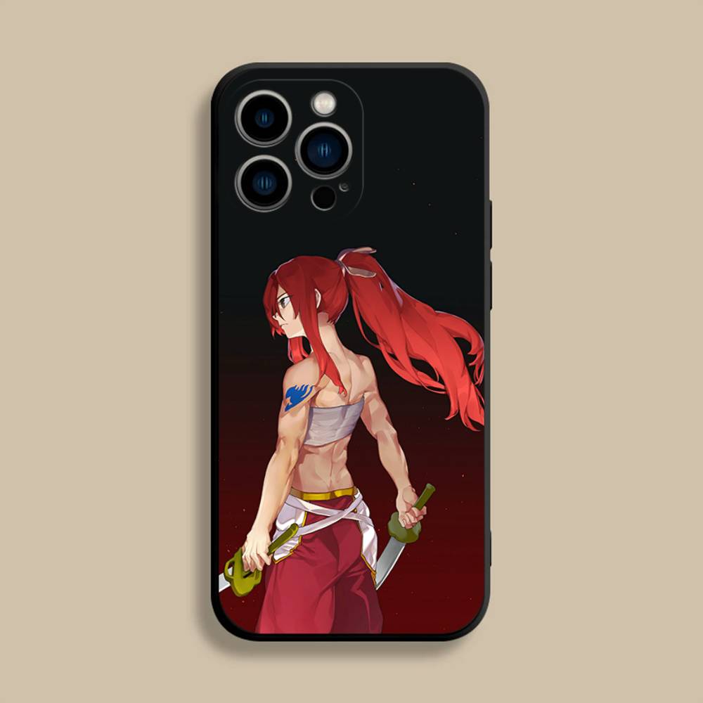 Чехол для телефона Аниме Хвост Феи Комиксы Для iPhone 17,16,15,14,13,12,Pro,Max,Plus,E,SE4,Air,Mini Черный Мягкий Чехол
