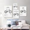 Роскошный горный велосипед Знаменитый велосипед Параметр Минималистичный постер Холст Живопись Настенные картины Декор для дома Комнаты Подарки для любителей велосипедов